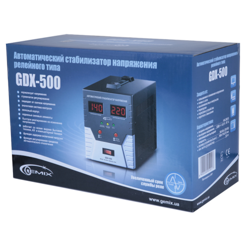 Стабілізатор напруги Gemix GDX-500 - фото 3