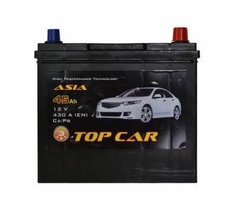 Аккумуляторная батарея TOP CAR Asia 6СТ-45Ah JR+ 360A (EN)