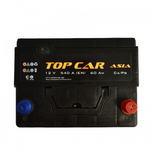 Аккумуляторная батарея TOP CAR Asia 6СТ-60Ah JR+ 540A (EN) - фото 2