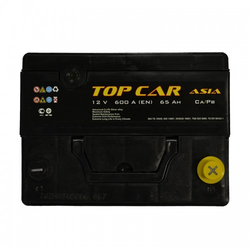 Аккумуляторная батарея TOP CAR Asia 6СТ-65Ah JR+ 600A (EN) - фото 2