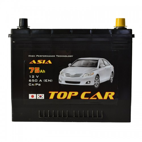 Аккумуляторная батарея TOP CAR Asia 6СТ-75Ah JR+ 650A (EN) - фото 1