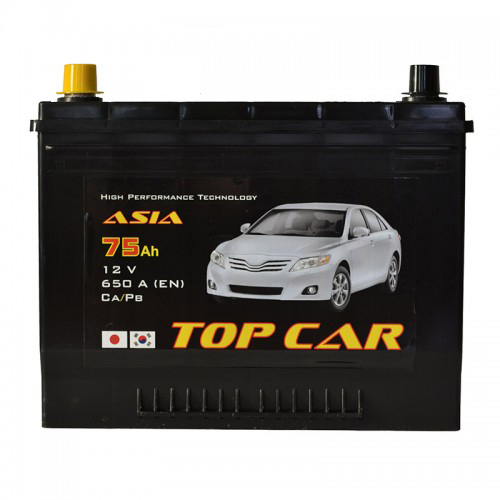 Аккумуляторная батарея TOP CAR Asia 6СТ-75Ah JL+ 650A (EN) - фото 1