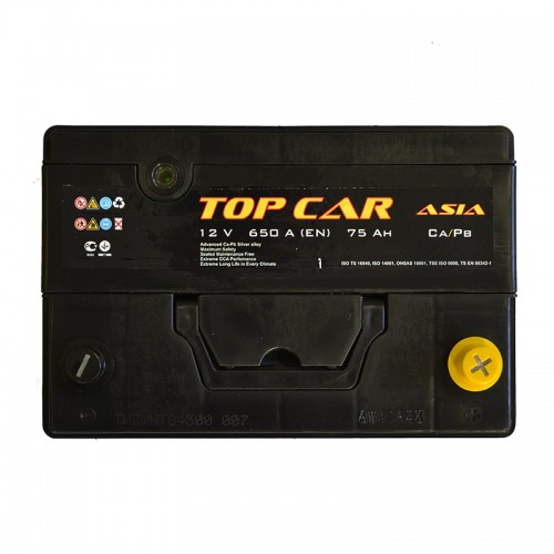 Аккумуляторная батарея TOP CAR Asia 6СТ-80Ah JR+ 750A (EN) - фото 2