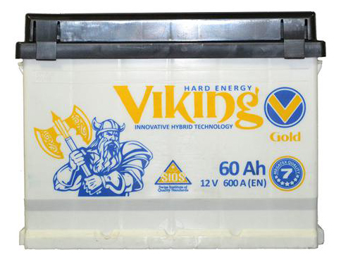 Аккумуляторная батарея Viking Gold 6СТ-60Ah L+ 600A (EN) - фото 1