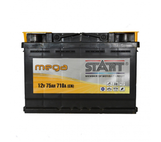 Аккумуляторная батарея Start Mega 6СТ-75Ah R+ 710A (EN) (низкобазовый)