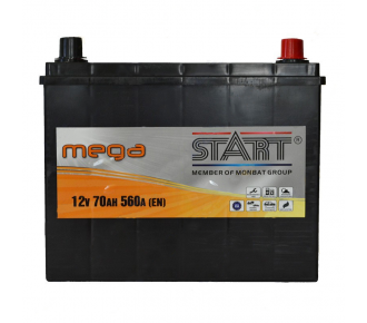 Аккумуляторная батарея Start Mega 6СТ-70Ah JR+ 560A (EN)