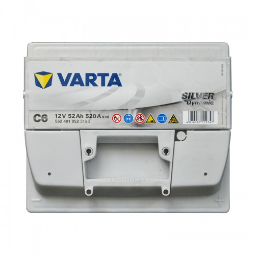 Аккумуляторная батарея Varta Silver Dynamic 6СТ-52Ah R+ 520A (EN) (низкобазовый) - фото 2