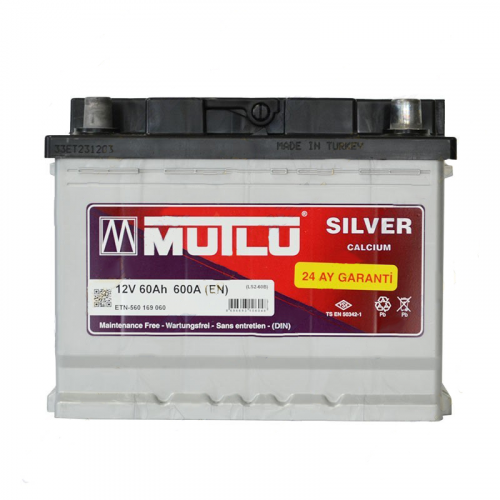 Аккумуляторная батарея Mutlu Silver Calcium 6СТ-60Ah R+ 600A (EN) - фото 1