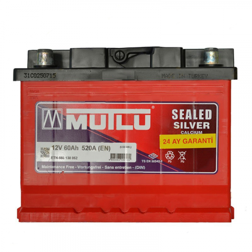 Акумуляторна батарея Mutlu Sealed Silver Calcium 6СТ-60Ah R 520A (EN) - фото 1