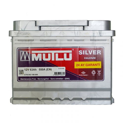 Аккумуляторная батарея Mutlu Silver Calcium 6СТ-63Ah R+ 550A (EN) - фото 1