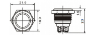 Кнопка металлическая АсКо TY16-211A Scr под винт (A0140010084) - фото 2