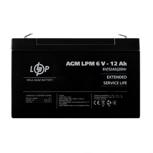 Аккумуляторная батарея LogicPower LPM 6-12Ah - фото 1
