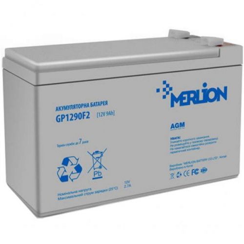 Акумуляторна батарея MERLION AGM GP1290F2 12 V 9 Ah (2028) - фото 1