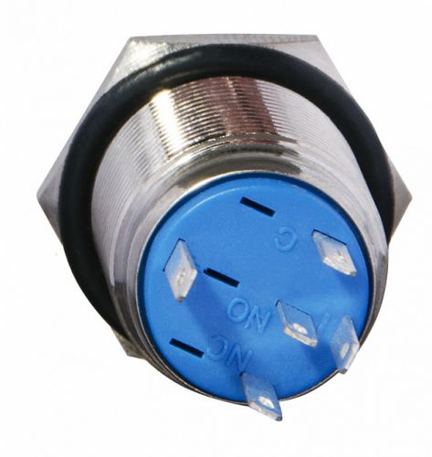 Кнопка металева АсКо TYJ16-361 з підсвічуванням, зелена 220V - фото 2