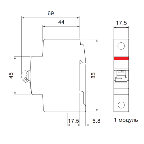Автоматичний вимикач ABB SH201-C63 2CDS211001R0634 - фото 4