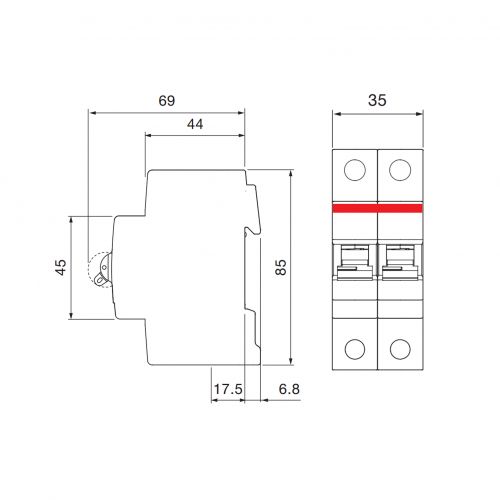 Автоматический выключатель ABB SH202-C6 2CDS212001R0064 - фото 3