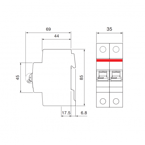 Автоматичний вимикач ABB SH202-B16 2CDS212001R0165 - фото 3