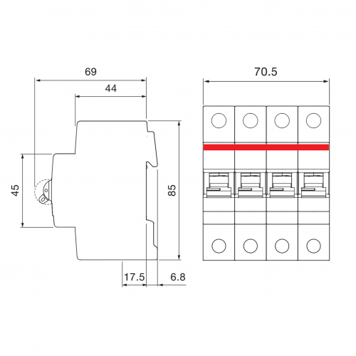 Автоматичний вимикач ABB SH204-C20 2CDS214001R0204 - фото 3