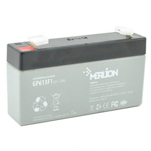 Аккумуляторная батарея MERLION GP613F1 6 V 1,3Ah (5996) - фото 1