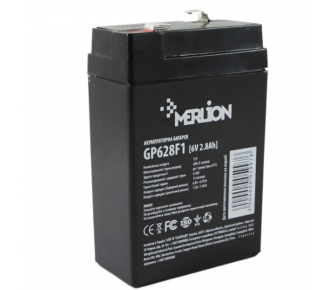 Аккумуляторная батарея MERLION GP628F1 6 V 2,8Ah (5997)