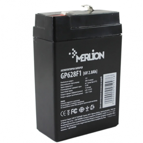 Аккумуляторная батарея MERLION GP628F1 6 V 2,8Ah (5997) - фото 1