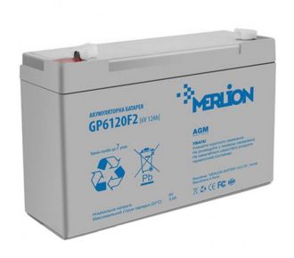 Акумуляторна батарея MERLION AGM GP612F2 6 V 12Ah (6004)