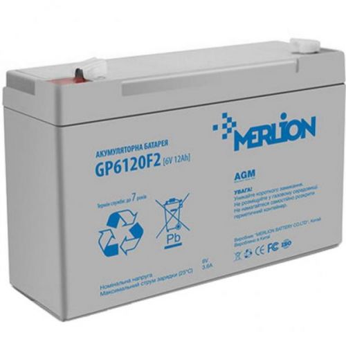 Аккумуляторная батарея MERLION AGM GP612F2 6 V 12Ah (6004) - фото 1