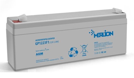 Аккумуляторная батарея MERLION AGM GP1223F1 12 V 2,3Ah (6006) - фото 1
