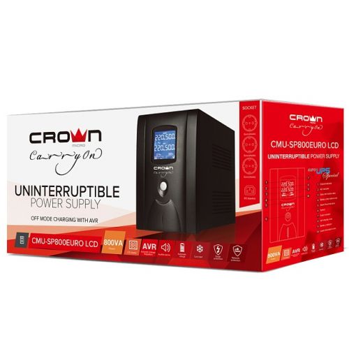 ИБП CROWN CMU-SP800 Euro LCD - фото 4