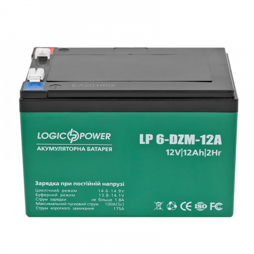 Аккумулятор тяговый LogicPower LPM 6-DZM-12 - фото 1