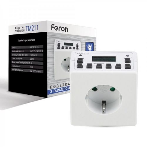 Розетка-таймер FERON TM211 - фото 4