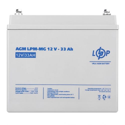Аккумуляторная батарея  LogicPower AGM LPM-MG 12 - 33 AH - фото 4