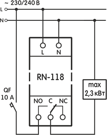Реле напряжения Новатек RN-118 (NTRN11800) - фото 2