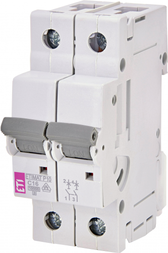 Автоматичний вимикач ETI ETIMAT P10 2p C16 (271621102) - фото 1