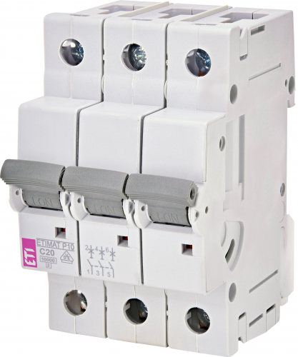 Автоматичний вимикач ETI ETIMAT P10 3p C20 (272031102) - фото 1