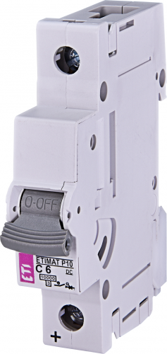 Автоматичний вимикач ETI ETIMAT P10-DC 1p C6 (260601100) - фото 1