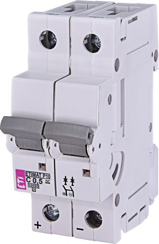 Автоматический выключатель ETI ETIMAT P10-DC 2p C0,5 (260521101) - фото 1