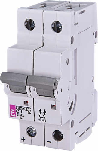 Автоматический выключатель ETI ETIMAT P10-DC 2p C1 (260121109) - фото 1