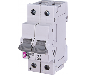 Автоматичний вимикач ETI ETIMAT P10-DC 2p C6 (260621104)
