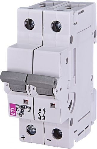 Автоматический выключатель ETI ETIMAT P10-DC 2p C32 (263221105) - фото 1