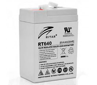 Аккумуляторная батарея RITAR RT640, 6V 4Ah (8208)