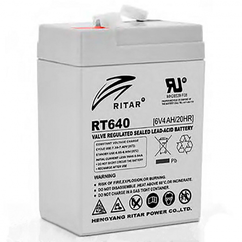 Аккумуляторная батарея RITAR RT640, 6V 4Ah (8208) - фото 1
