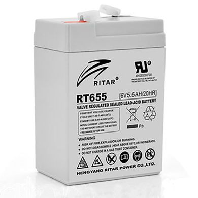Аккумуляторная батарея RITAR RT655, 6V 5.5Ah (8210) - фото 1