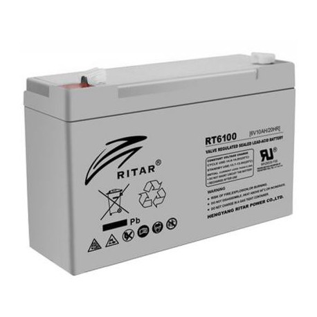Аккумуляторная батарея RITAR RT6100, 6V 10Ah (8214) - фото 1