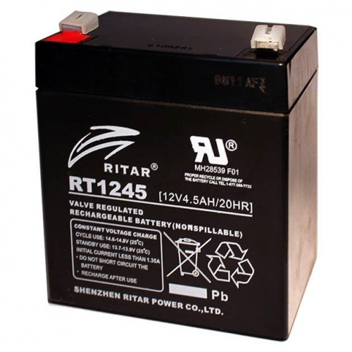 Аккумуляторная батарея RITAR RT1245B, 12V 4,5Ah (8219) - фото 1