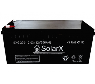 Акумуляторна батарея SolarX SXG200-12 (12V 200Ah)