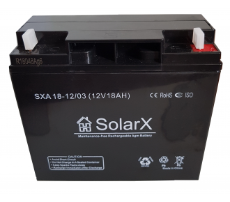 Акумуляторна батарея SolarX SXA18-12 (12V 18Ah)