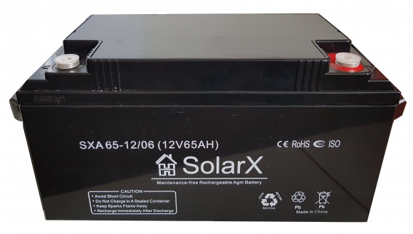 Аккумуляторная батарея SolarX SXA65-12 (12V 65Ah) - фото 1