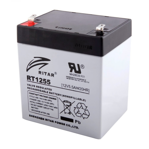 Аккумуляторная батарея RITAR RT1255 12V 5,5Ah (8215) - фото 1