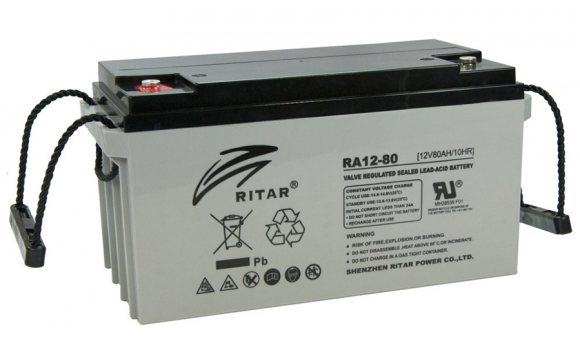 Акумуляторна батарея RITAR DC12-80 12V 80Ah (7390) - фото 1